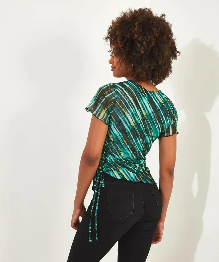 Women Joe Browns Elsa Mesh Printed Top Green Women Joe Browns Elsa Mesh Printed Top Green