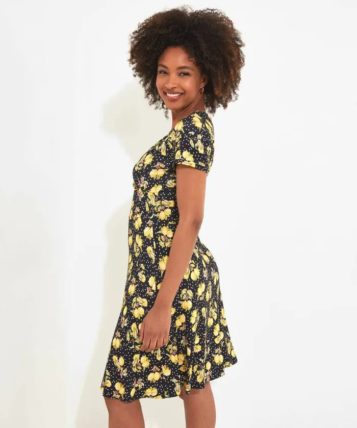 Women Joe Browns Fabulously Fruity Jersey Dress Black Women Joe Browns Fabulously Fruity Jersey Dress Black