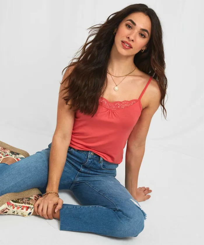 Women Joe Browns Forever Joe039s Essential Cami Blackwhitecoral Women Joe Browns Forever Joe039s Essential Cami Blackwhitecoral