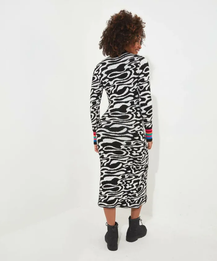 Women Joe Browns In A Swirl Jumper Dress Mono Women Joe Browns In A Swirl Jumper Dress Mono