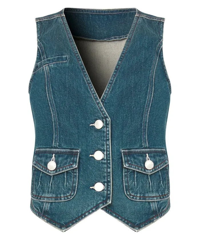 Women Joe Browns Lennox Denim Waistcoat Blue Women Joe Browns Lennox Denim Waistcoat Blue
