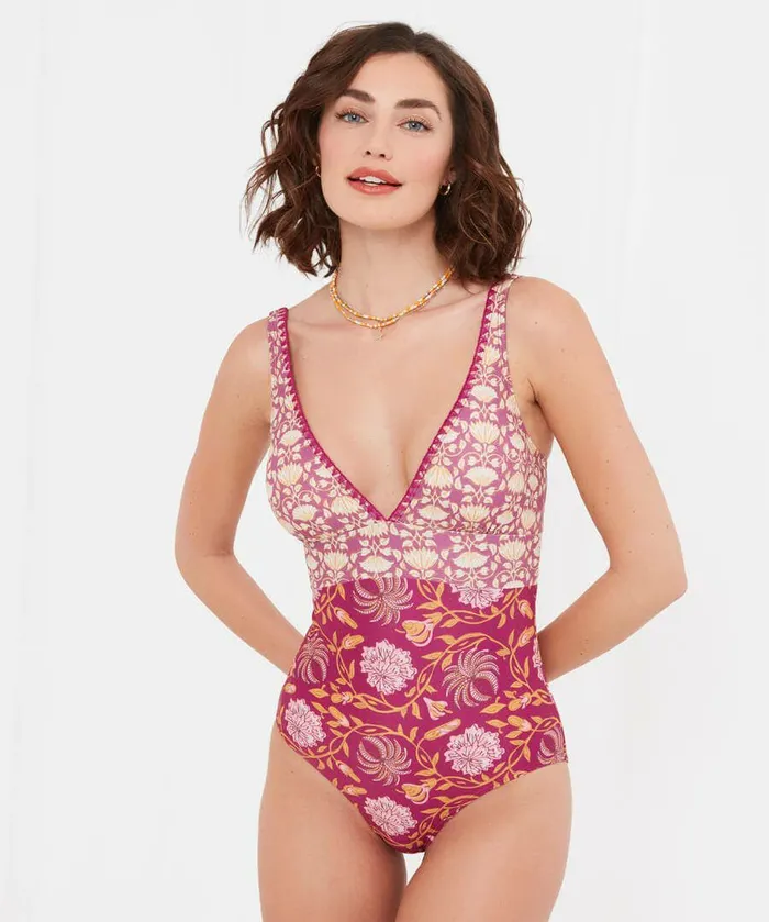 Women Joe Browns Mexicano Boho Swimsuit Raspberry Multi Women Joe Browns Mexicano Boho Swimsuit Raspberry Multi