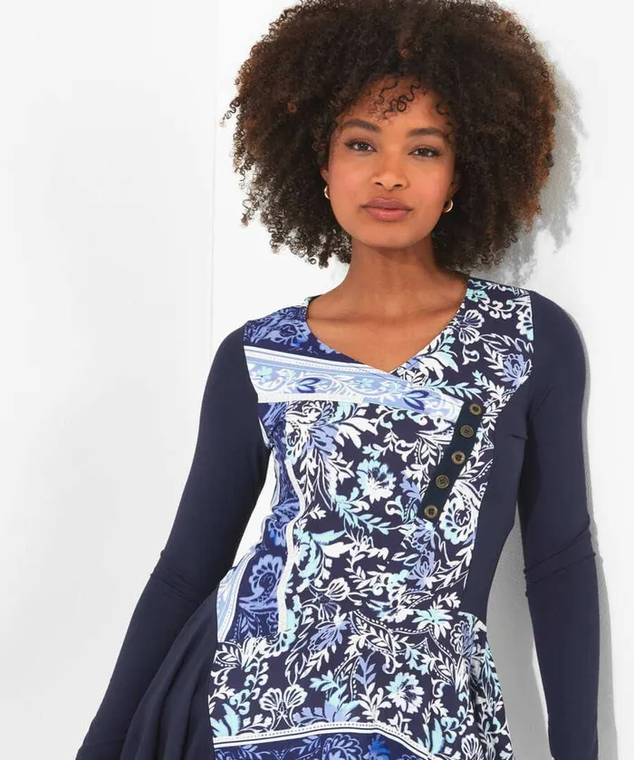 Women Joe Browns Moroccan Blue Tunic Blue Women Joe Browns Moroccan Blue Tunic Blue