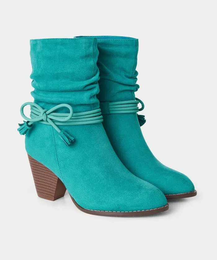 Women Joe Browns Rebel Rouched Boots Green Women Joe Browns Rebel Rouched Boots Green