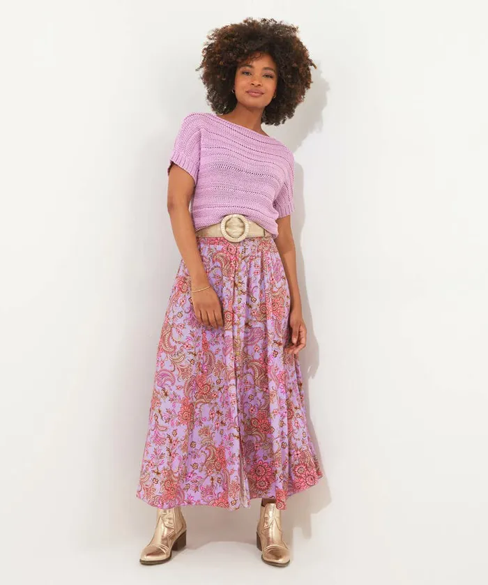 Women Joe Browns Simply Summer Short Sleeve Knit Top Lilac Women Joe Browns Simply Summer Short Sleeve Knit Top Lilac