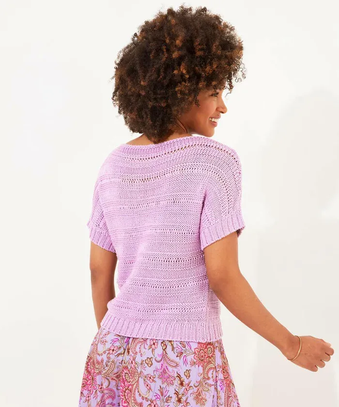 Women Joe Browns Simply Summer Short Sleeve Knit Top Lilac Women Joe Browns Simply Summer Short Sleeve Knit Top Lilac