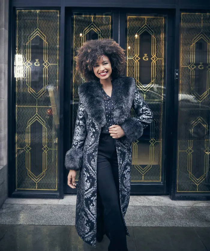 Women Joe Browns Statement Jacquard Coat Blacksilver Women Joe Browns Statement Jacquard Coat Blacksilver