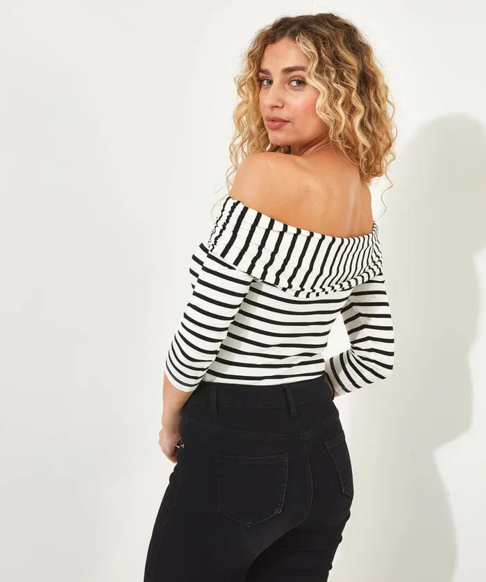 Women Joe Browns Stripe Bardot Jersey Top Multi Women Joe Browns Stripe Bardot Jersey Top Multi