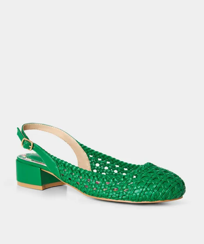 Women Joe Browns Sunday Chic Woven Shoes Green Women Joe Browns Sunday Chic Woven Shoes Green