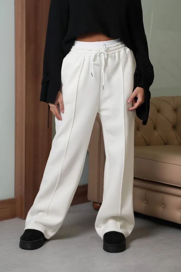 Women Jogging Large Blanc Avec Empicement Blanc White Brentiny Paris White Tops Women Jogging Large Blanc Avec Empicement Blanc White Brentiny Paris White Tops