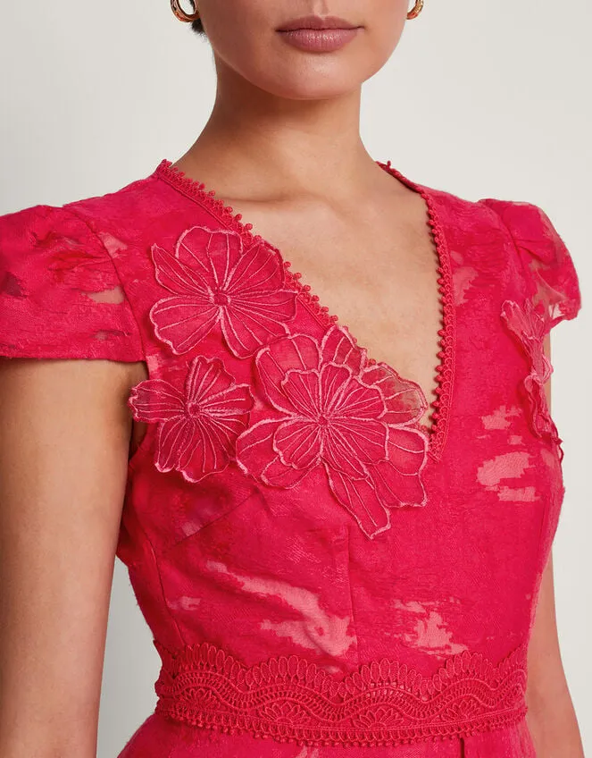 Women Josie Jacquard Tea Dress Red Monsoon Occasionwear