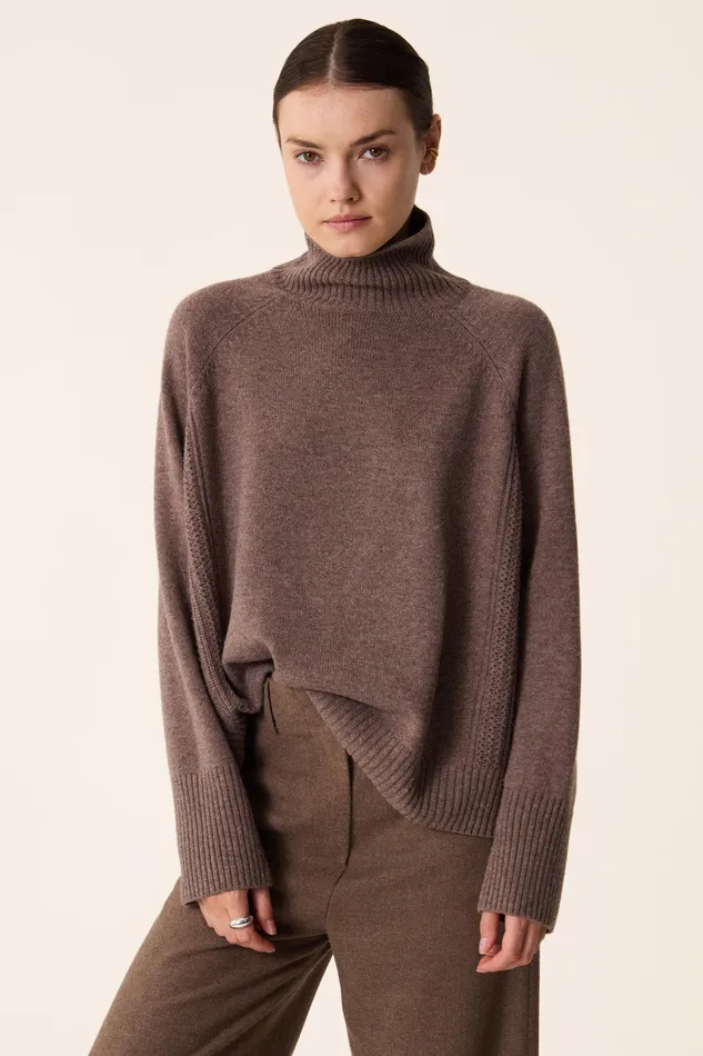 Women Jumper Aramis Galet Pull Laine Mrinos Gris Des Petits Hauts Jumpers and Cardigans
