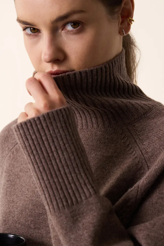 Women Jumper Aramis Galet Pull Laine Mrinos Gris Des Petits Hauts Jumpers and Cardigans