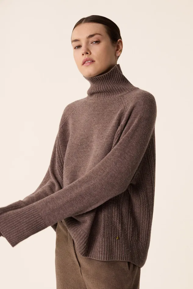 Women Jumper Aramis Galet Pull Laine Mrinos Gris Des Petits Hauts Jumpers and Cardigans