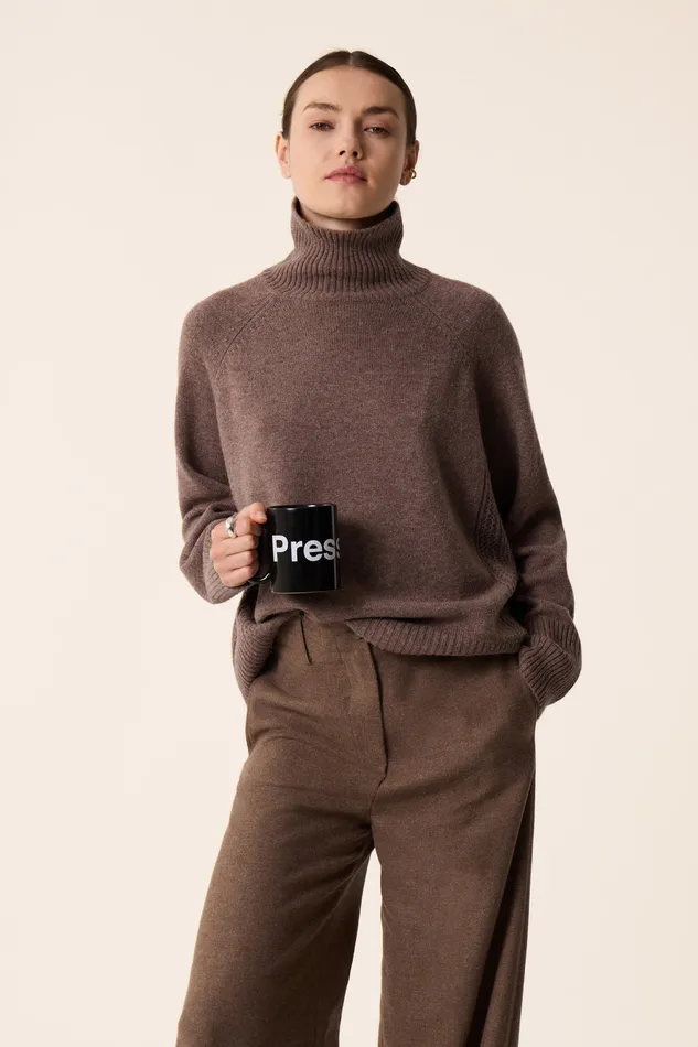 Women Jumper Aramis Galet Pull Laine Mrinos Gris Des Petits Hauts Jumpers and Cardigans