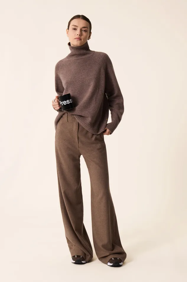 Women Jumper Aramis Galet Pull Laine Mrinos Gris Des Petits Hauts Jumpers and Cardigans