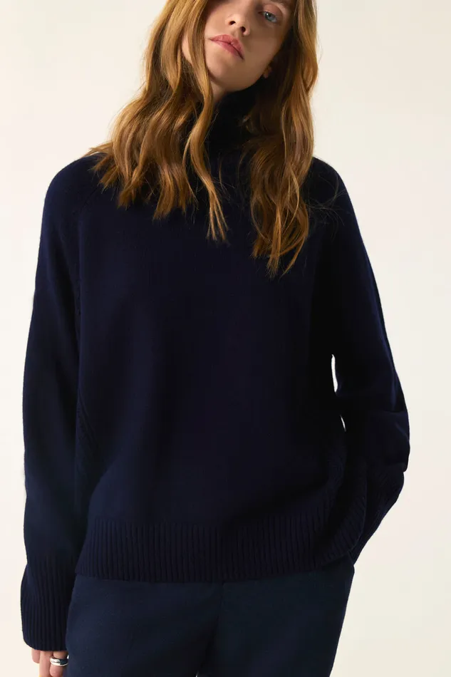 Women Jumper Aramis Marine Pull Laine Mrinos Bleu Marine Des Petits Hauts Jumpers and Cardigans