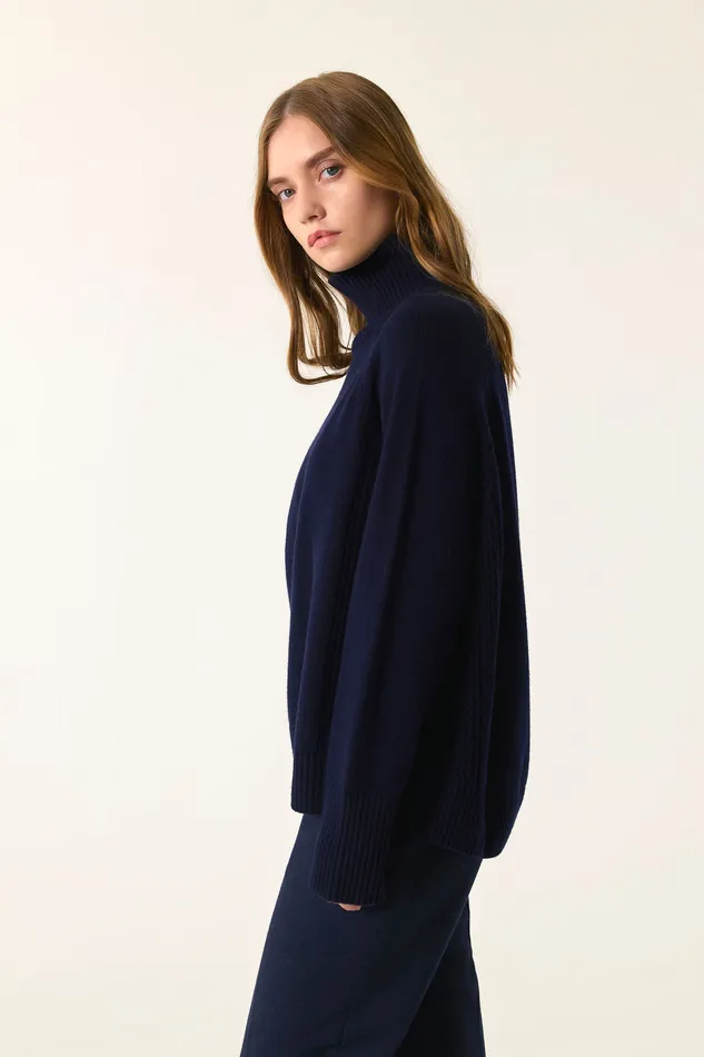 Women Jumper Aramis Marine Pull Laine Mrinos Bleu Marine Des Petits Hauts Jumpers and Cardigans