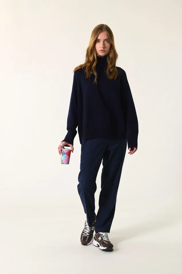 Women Jumper Aramis Marine Pull Laine Mrinos Bleu Marine Des Petits Hauts Jumpers and Cardigans