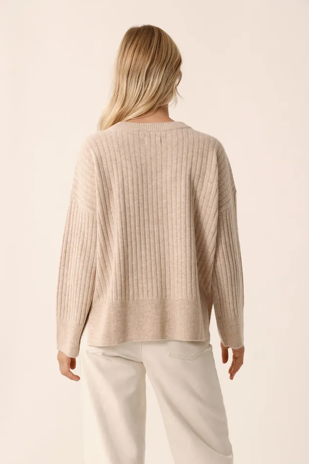 Women Jumper Aristou Latte Pull Laine Mrinos Beige Des Petits Hauts Jumpers and Cardigans