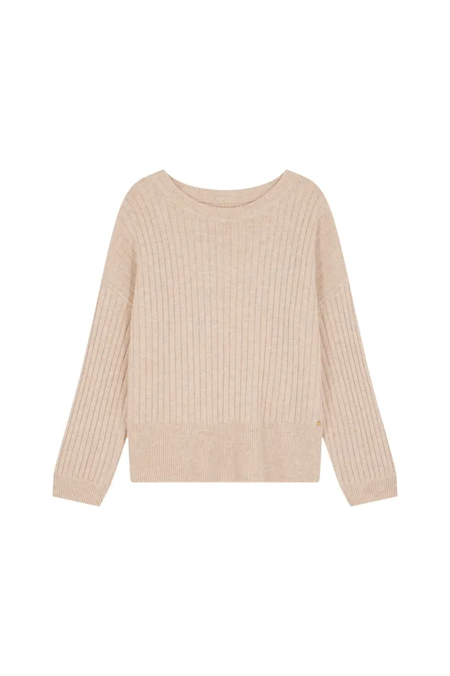 Women Jumper Aristou Latte Pull Laine Mrinos Beige Des Petits Hauts Jumpers and Cardigans