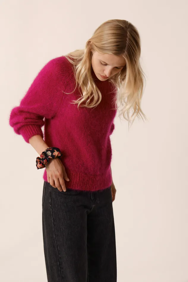 Women Jumper Chachou Lupin Pull Mohair Rose Fuchsia Des Petits Hauts Jumpers and Cardigans