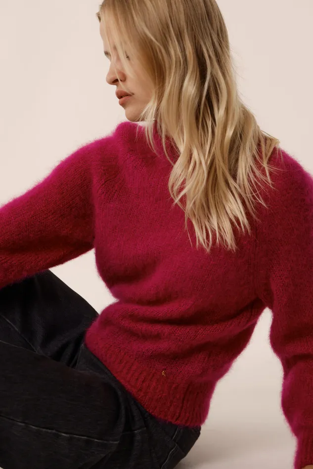 Women Jumper Chachou Lupin Pull Mohair Rose Fuchsia Des Petits Hauts Jumpers and Cardigans
