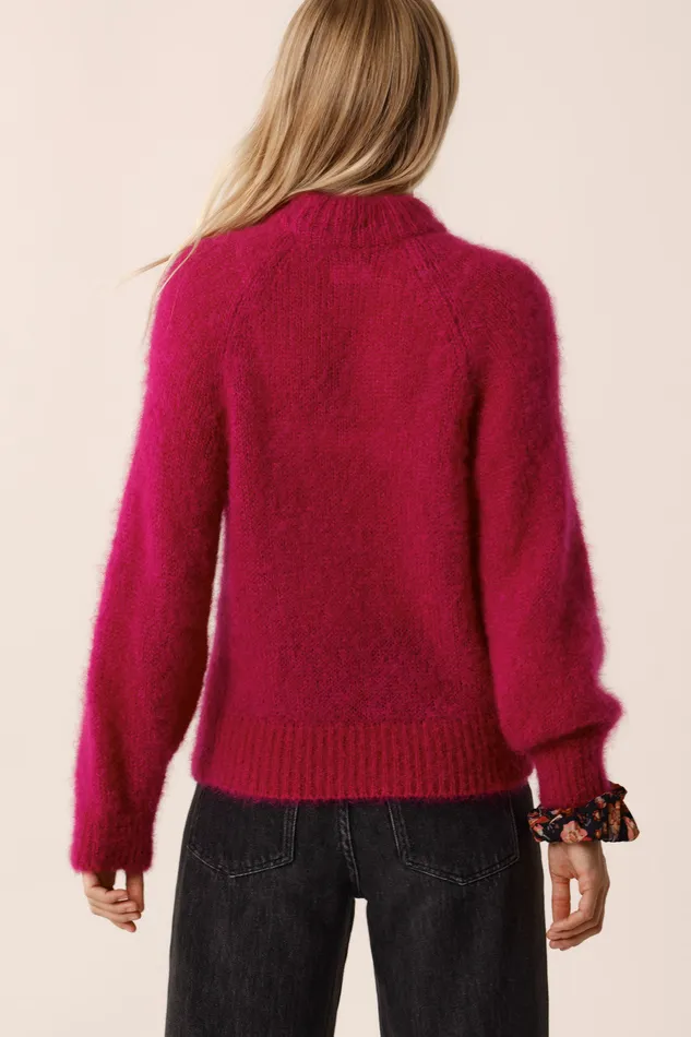Women Jumper Chachou Lupin Pull Mohair Rose Fuchsia Des Petits Hauts Jumpers and Cardigans