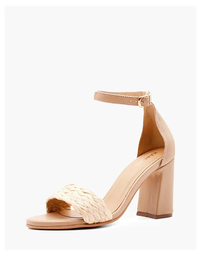 Women KAANAS Dumai Raffia Strap Heel Beige Madewell Heels Women KAANAS Dumai Raffia Strap Heel Beige Madewell Heels