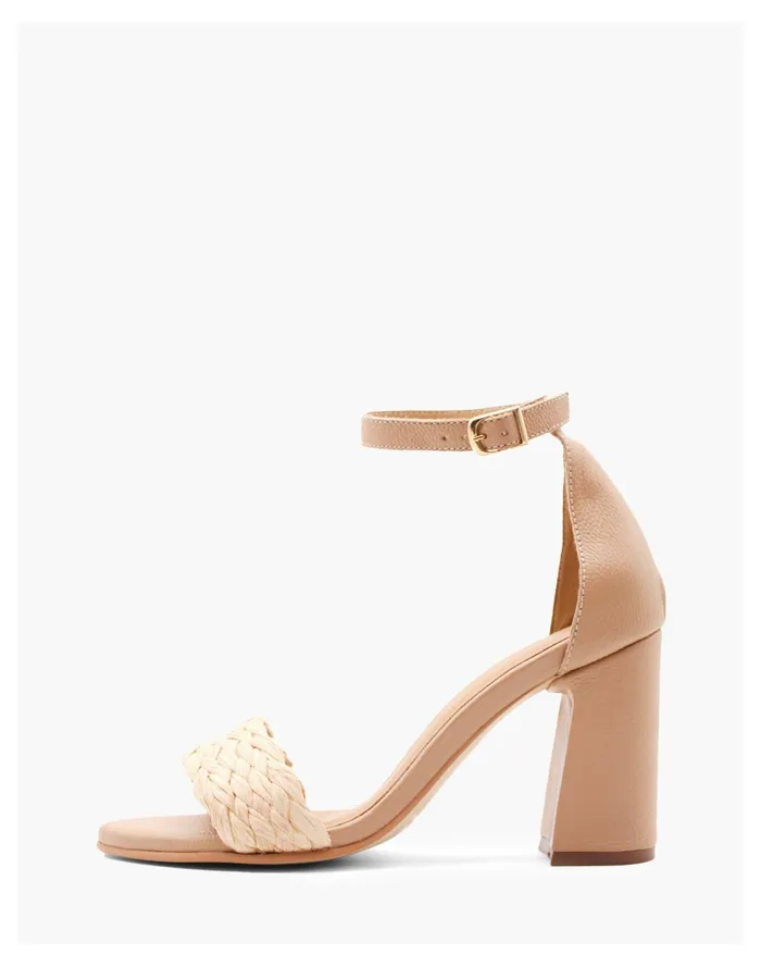 Women KAANAS Dumai Raffia Strap Heel Beige Madewell Heels Women KAANAS Dumai Raffia Strap Heel Beige Madewell Heels
