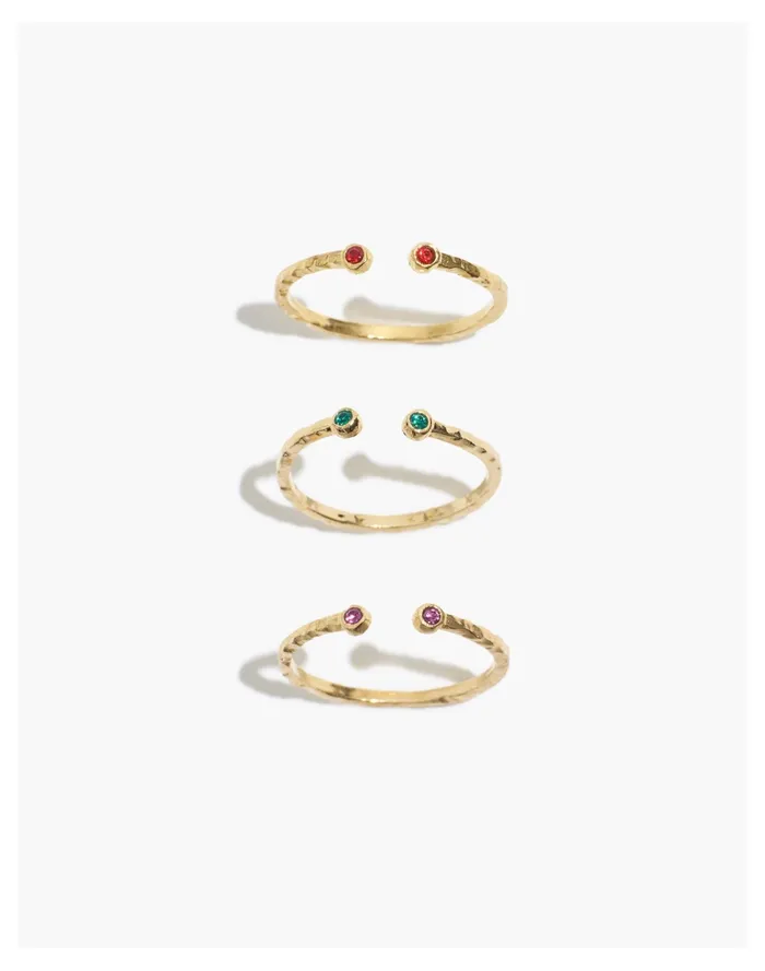 Women Katie Dean Jewelry 18k Gold Plated Birthstone Ring February Madewell Rings Women Katie Dean Jewelry 18k Gold Plated Birthstone Ring February Madewell Rings