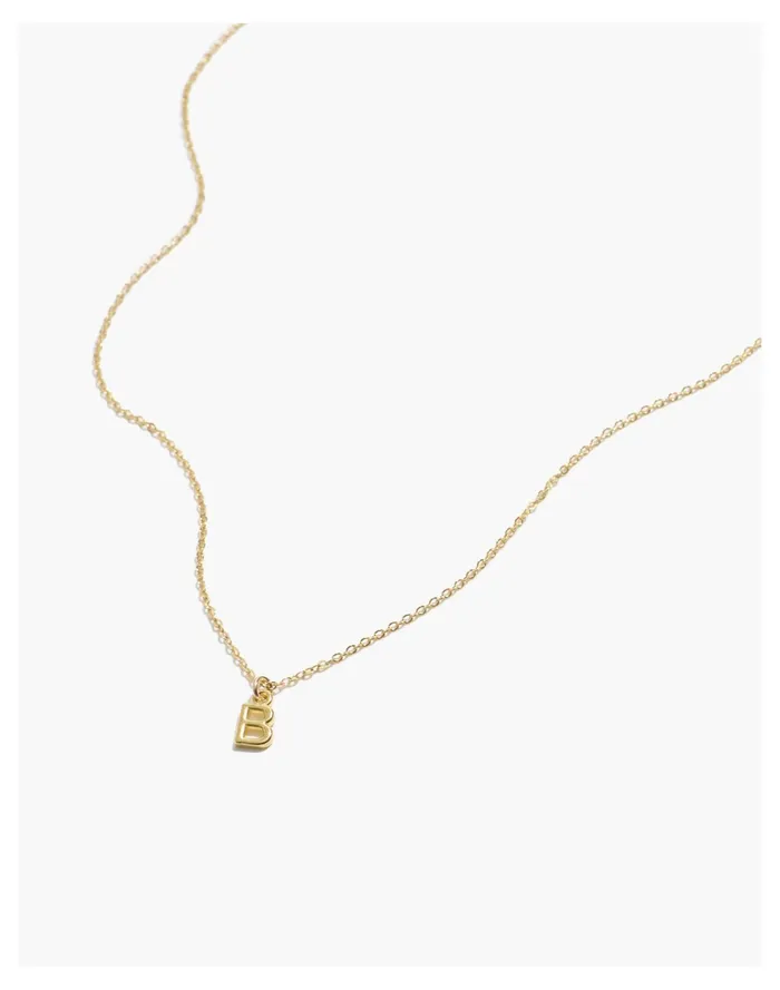 Women Katie Dean Jewelry Initial Necklace Letter B Madewell Necklaces