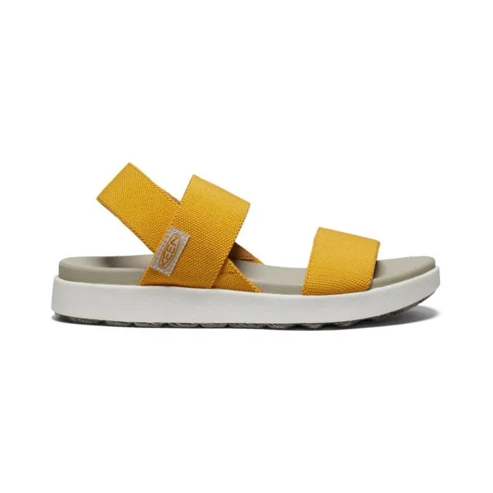Women KEEN Casual Elle Backstrap Golden YellowStar White Sandal