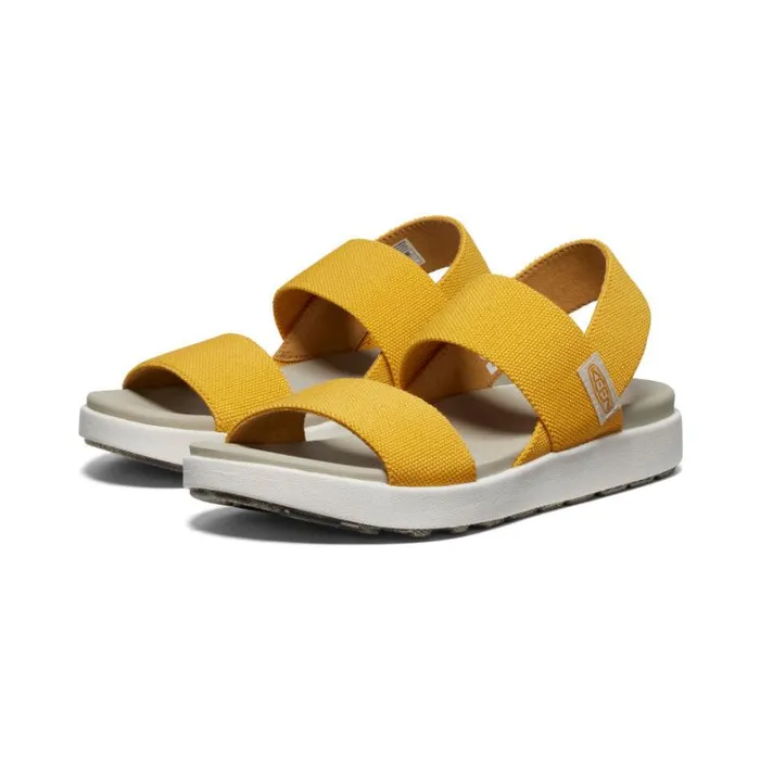 Women KEEN Casual Elle Backstrap Golden YellowStar White Sandal Women KEEN Casual Elle Backstrap Golden YellowStar White Sandal