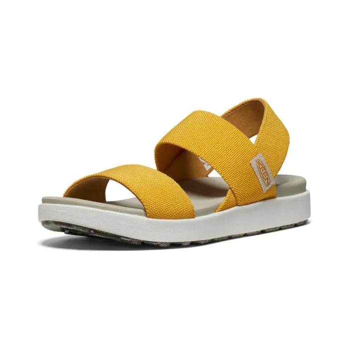 Women KEEN Casual Elle Backstrap Golden YellowStar White Sandal Women KEEN Casual Elle Backstrap Golden YellowStar White Sandal