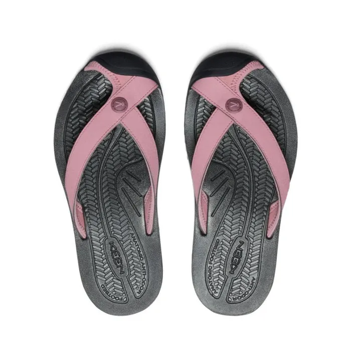 Women KEEN SlipOns Barbados Nostalgia RoseBrindle Leather FlipFlop Women KEEN SlipOns Barbados Nostalgia RoseBrindle Leather FlipFlop