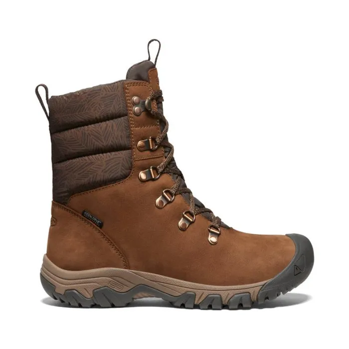 Women KEEN Winter Greta Boot Waterproof Brown Leather Performance Boot