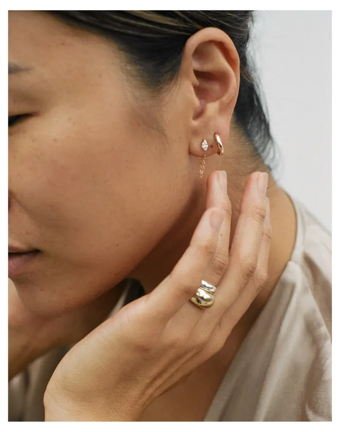 Women Kinn Marquise Chain Earring Gold Madewell Fine Jewelry Women Kinn Marquise Chain Earring Gold Madewell Fine Jewelry