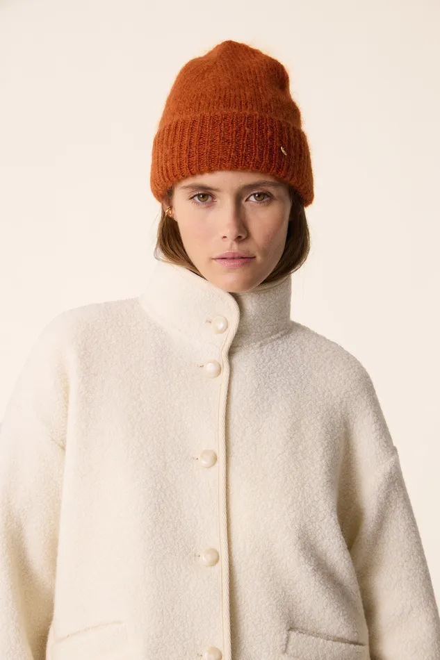 Women Knitted Jacket Zlavina Creme Veste Laine Blanc Crme Des Petits Hauts Coats and Jackets