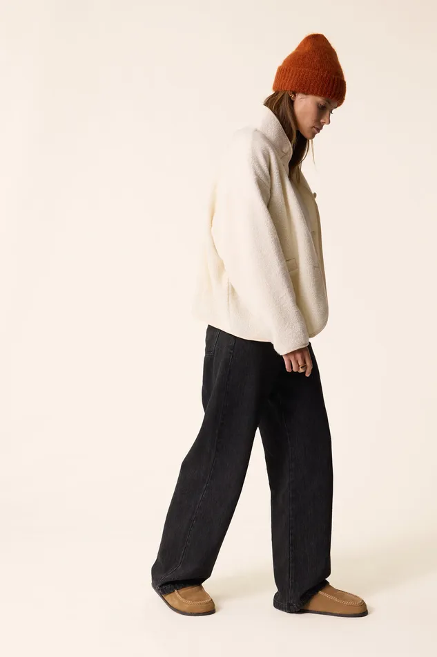 Women Knitted Jacket Zlavina Creme Veste Laine Blanc Crme Des Petits Hauts Coats and Jackets