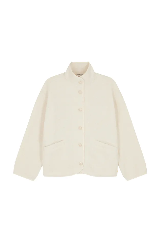 Women Knitted Jacket Zlavina Creme Veste Laine Blanc Crme Des Petits Hauts Coats and Jackets