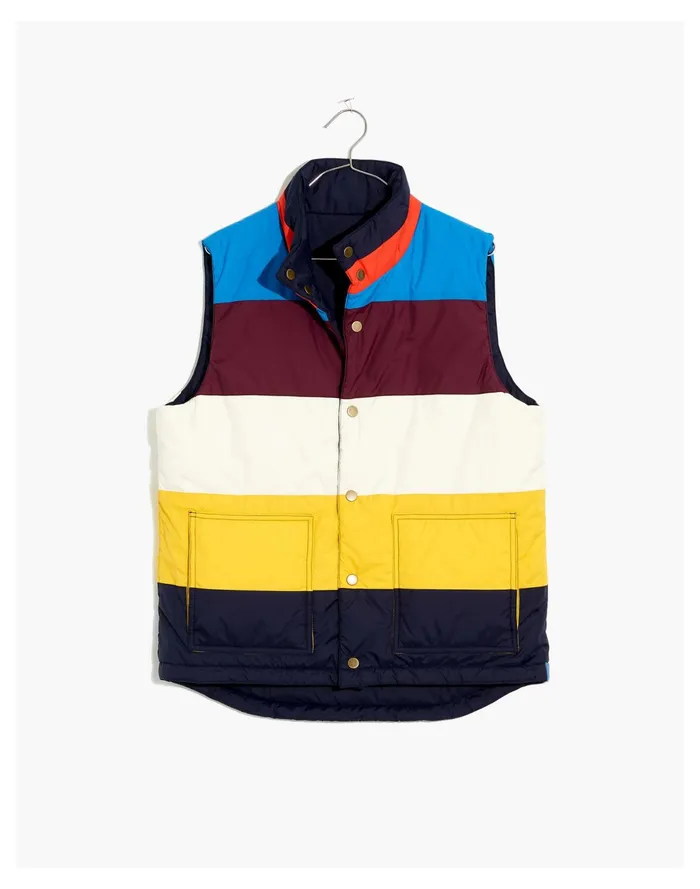 Women Kule Reversible Simon Puffer Vest Multi Madewell Jackets Women Kule Reversible Simon Puffer Vest Multi Madewell Jackets