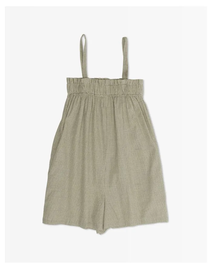 Women LAUDE The Label Thea Romper Sand Grid Multi Madewell Jumpsuits and Overalls Women LAUDE The Label Thea Romper Sand Grid Multi Madewell Jumpsuits and Overalls