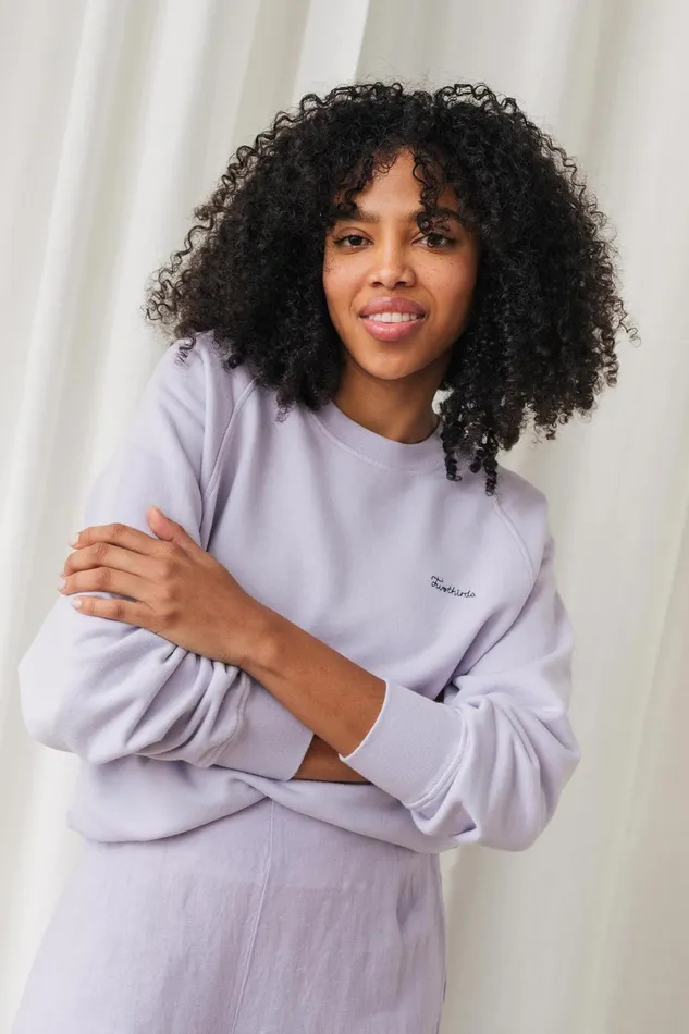Women Leskov 8211 Light Purple TWOTHIRDS Sweatshirts