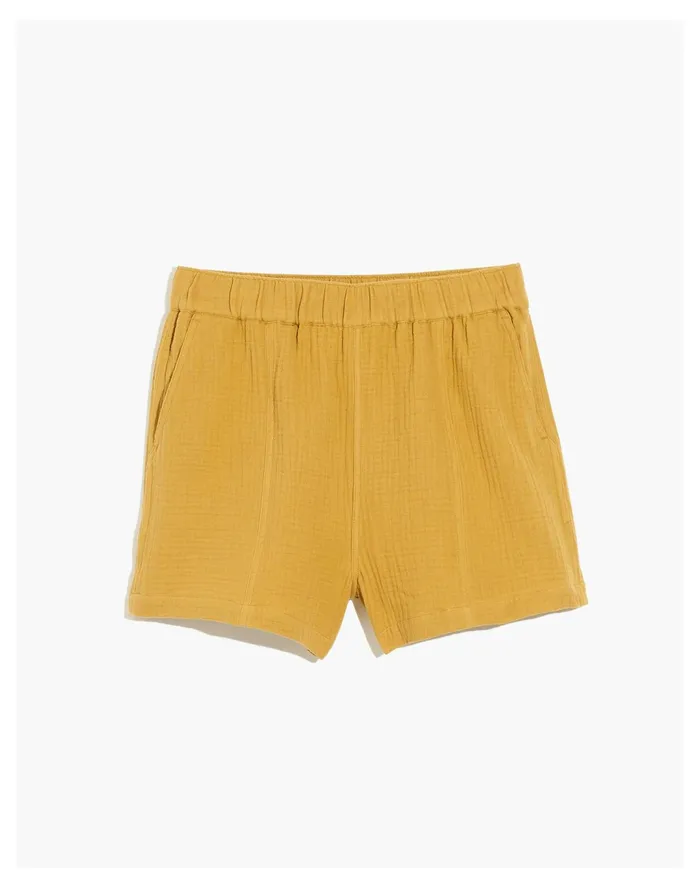 Women Lightspun Easy Pull On Shorts Earthen Gold Madewell Shorts Women Lightspun Easy Pull On Shorts Earthen Gold Madewell Shorts
