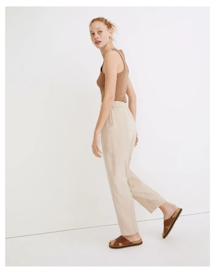 Women Lightspun Pull On Balloon Pants Dried Flax Madewell Pants Women Lightspun Pull On Balloon Pants Dried Flax Madewell Pants