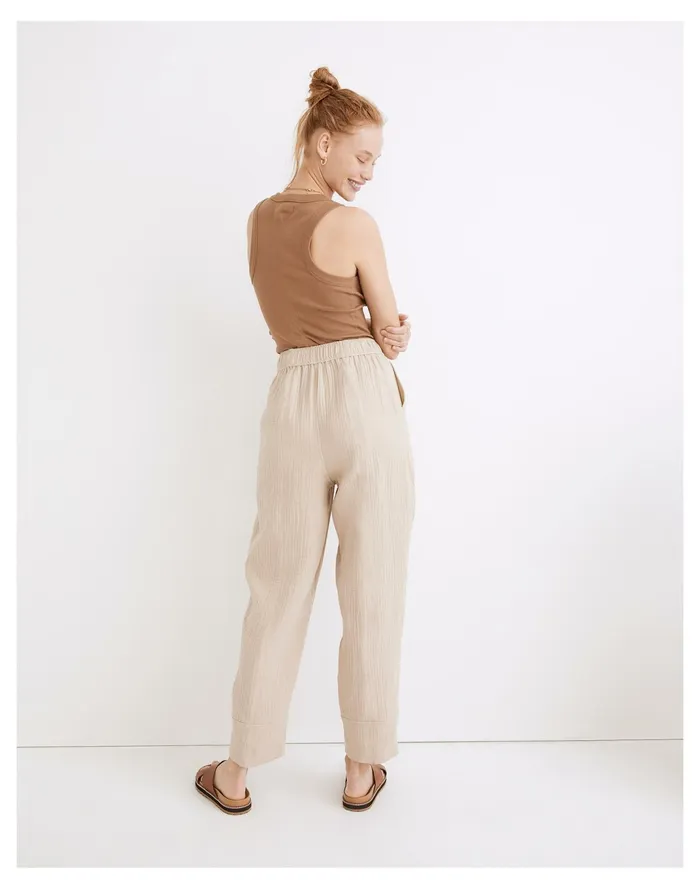 Women Lightspun Pull On Balloon Pants Dried Flax Madewell Pants Women Lightspun Pull On Balloon Pants Dried Flax Madewell Pants
