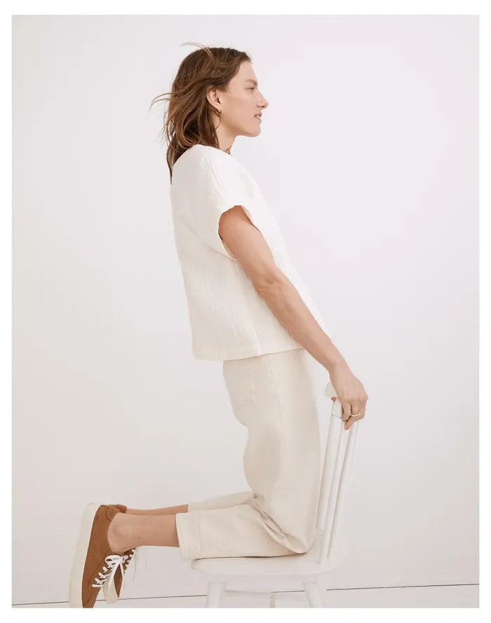 Women Lightspun Renwood Button Back Top Lighthouse Madewell Tops and Shirts Women Lightspun Renwood Button Back Top Lighthouse Madewell Tops and Shirts