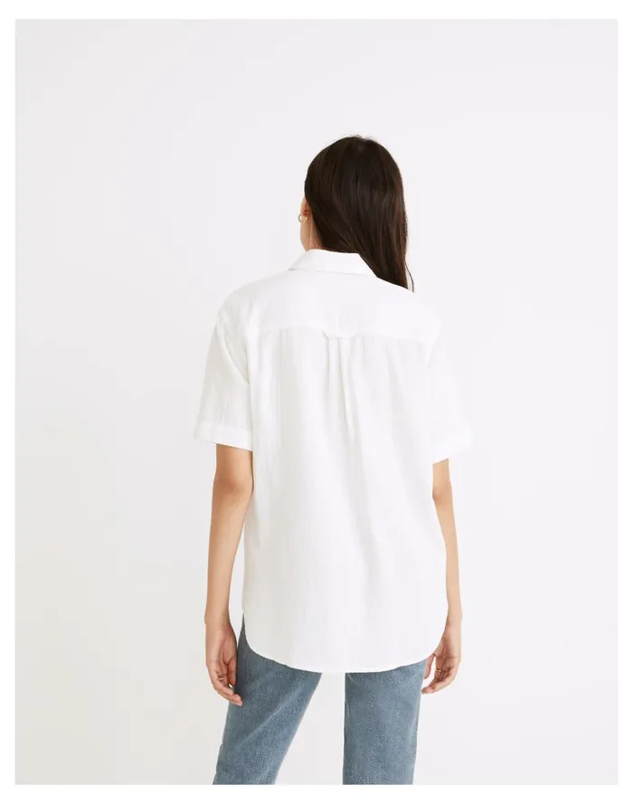 Women Lightspun Short Sleeve Flap Pocket Shirt Lighthouse Madewell Tops and Shirts Women Lightspun Short Sleeve Flap Pocket Shirt Lighthouse Madewell Tops and Shirts