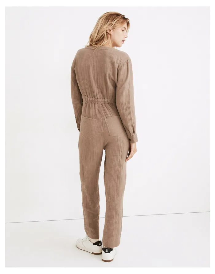 Women Lightspun Stitched Pocket Coverall Jumpsuit Telluride Stone Madewell Jumpsuits and Overalls Women Lightspun Stitched Pocket Coverall Jumpsuit Telluride Stone Madewell Jumpsuits and Overalls